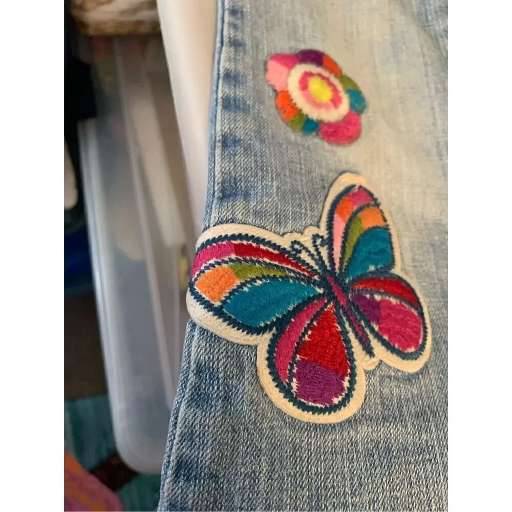 1989 Place BOHO Hippie Patched Jeans